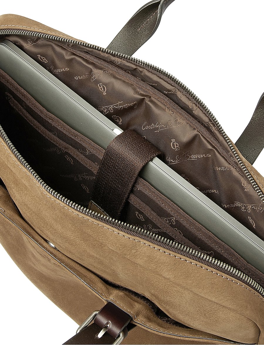 Castelijn & Beerens - NUBUCK Laptop Bag 15.6" - computertasker - taupe - 4