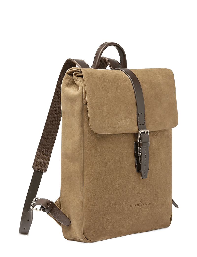 Castelijn & Beerens - NUBUCK Backpack 15.6" - business-rygsække - taupe - 2