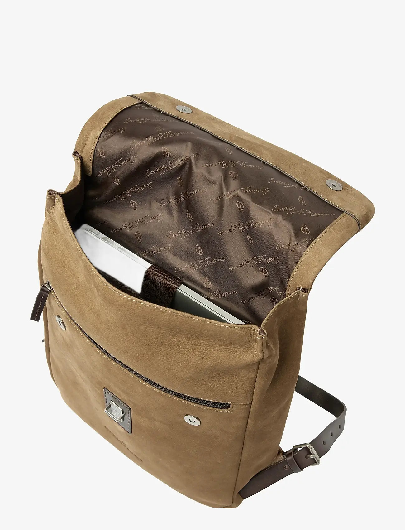 Castelijn & Beerens - NUBUCK Backpack 15.6" - business-rygsække - taupe - 3