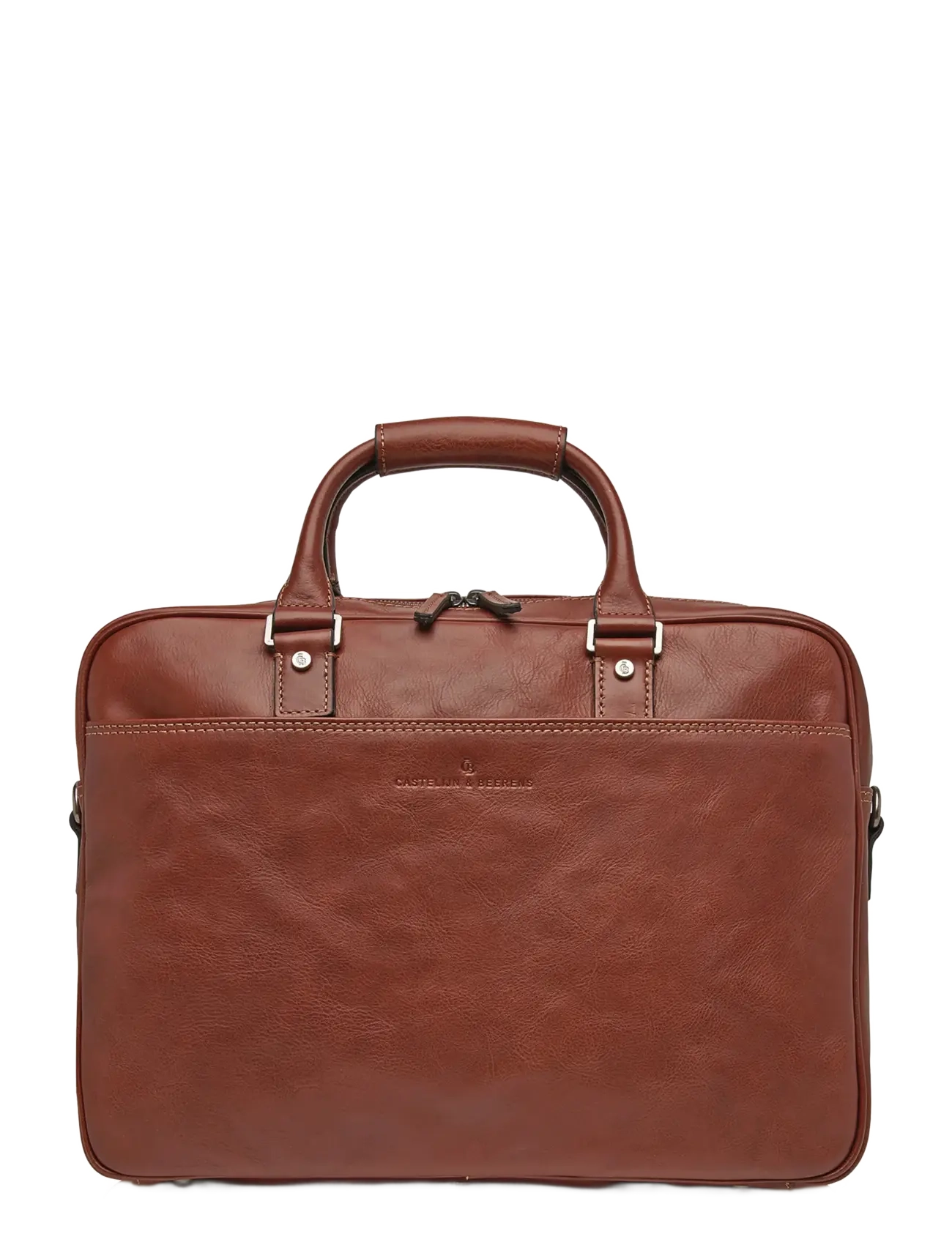 Castelijn & Beerens Verona Laptop Bag 15.6" Single Zip, 41X7X30 cm, Bags, Braun - Computer Männerswear