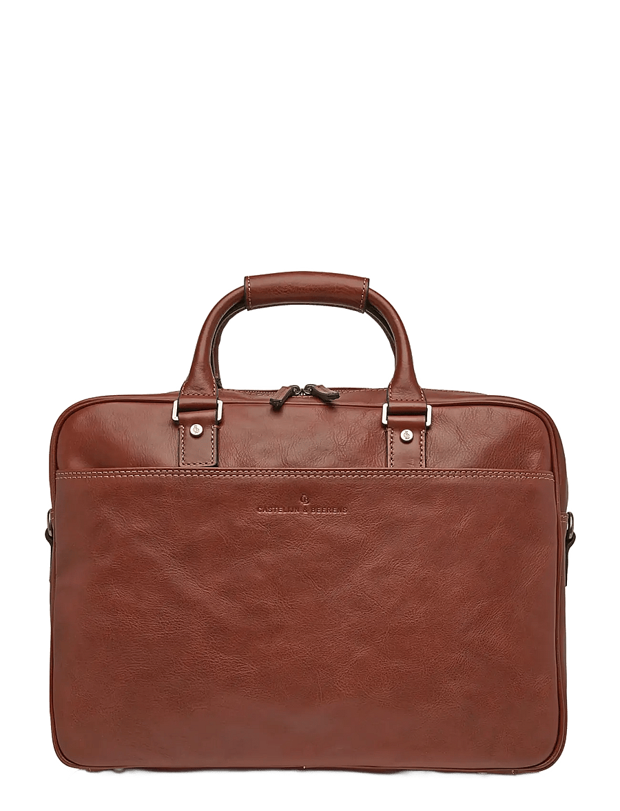 Castelijn & Beerens - VERONA Laptop Bag 15.6" single zip - computertasker - light brown - 0
