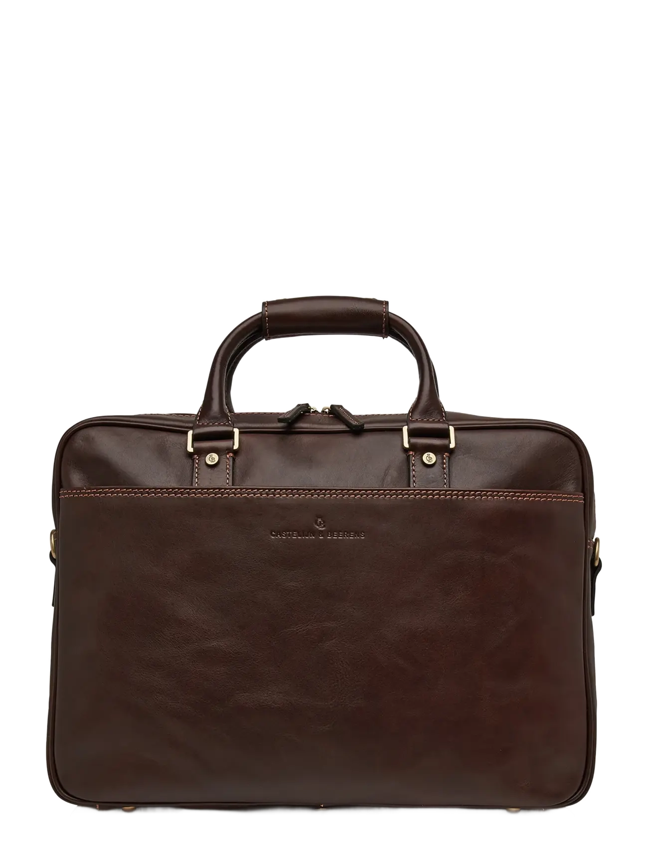 Castelijn & Beerens Verona Laptop Bag 15.6" Single Zip, 41X7X30 cm, Bags, Braun - Computer Männerswear