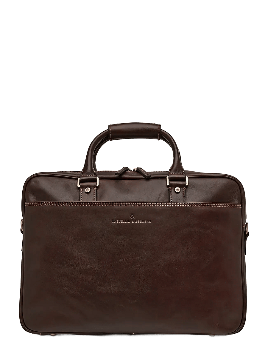 Castelijn & Beerens - VERONA Laptop Bag 15.6" single zip - laptopväskor - mocca - 0