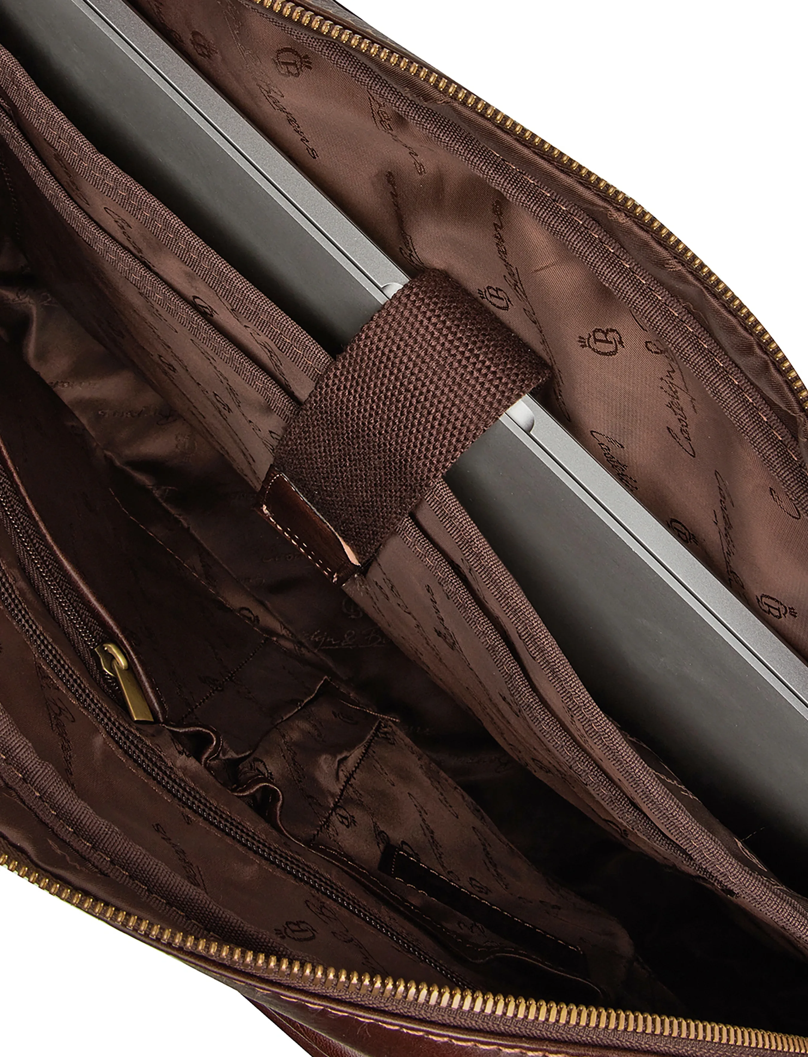 Castelijn & Beerens - VERONA Laptop Bag 15.6" single zip - laptopväskor - mocca - 4