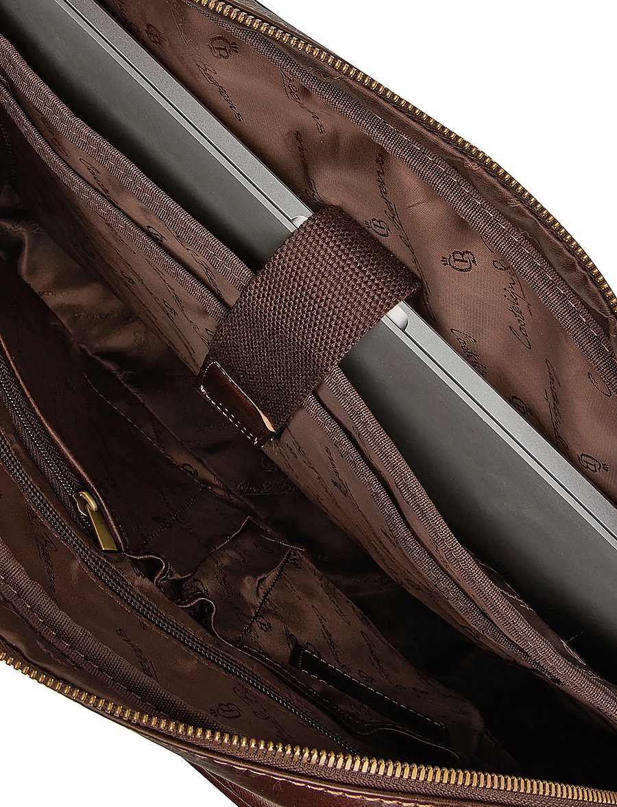Castelijn & Beerens - VERONA Laptop Bag 15.6" single zip - laptopväskor - mocca - 4