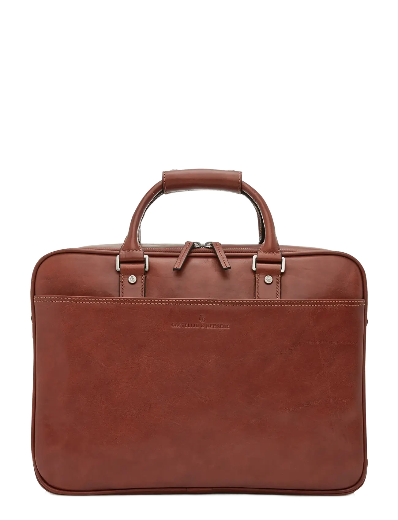 Castelijn & Beerens Verona Laptop Bag 15.6" Double Zip, 43X12X32 cm, Bags, Braun - Computer Männerswear