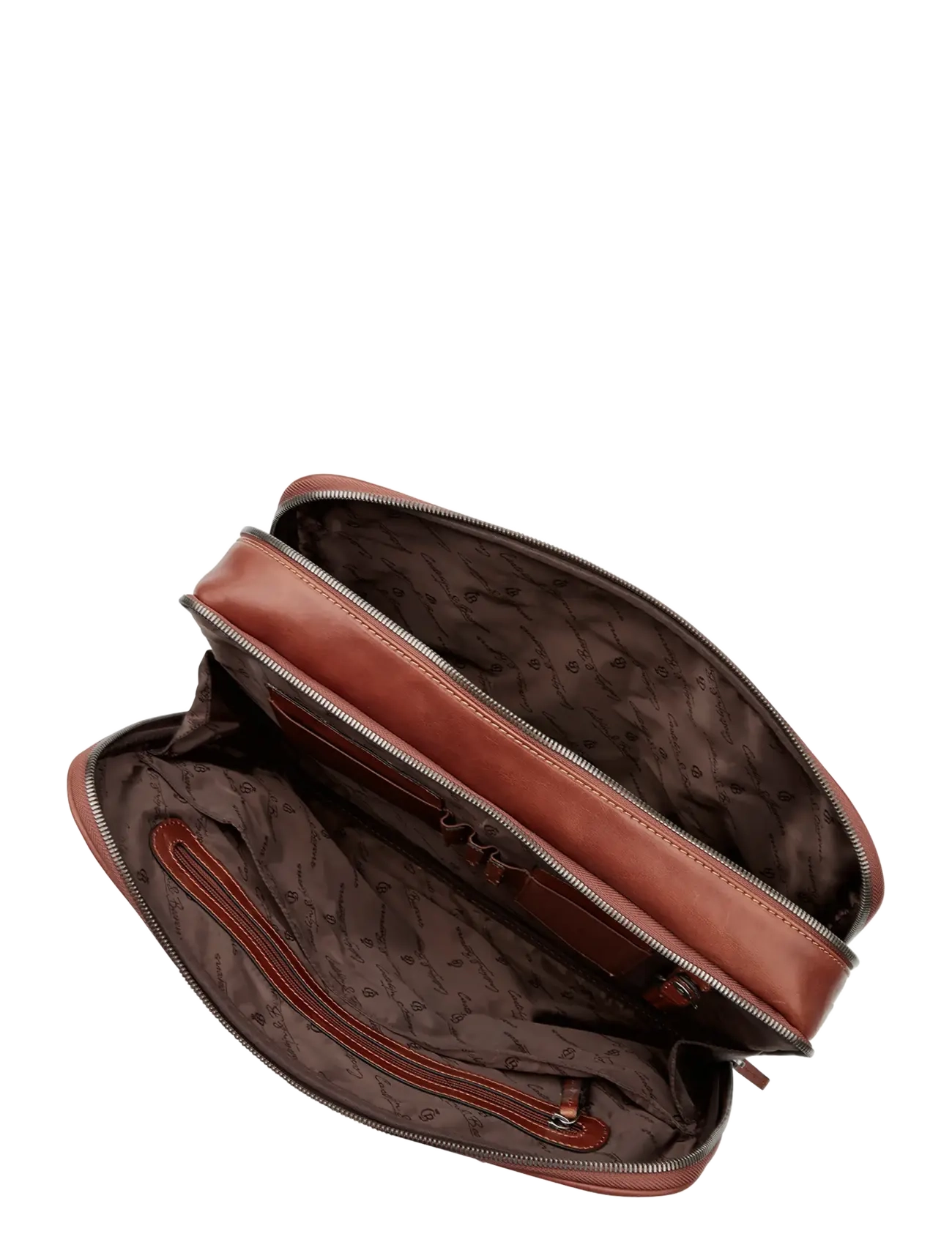 Castelijn & Beerens - VERONA Laptop Bag 15.6" double zip - computertasker - light brown - 2