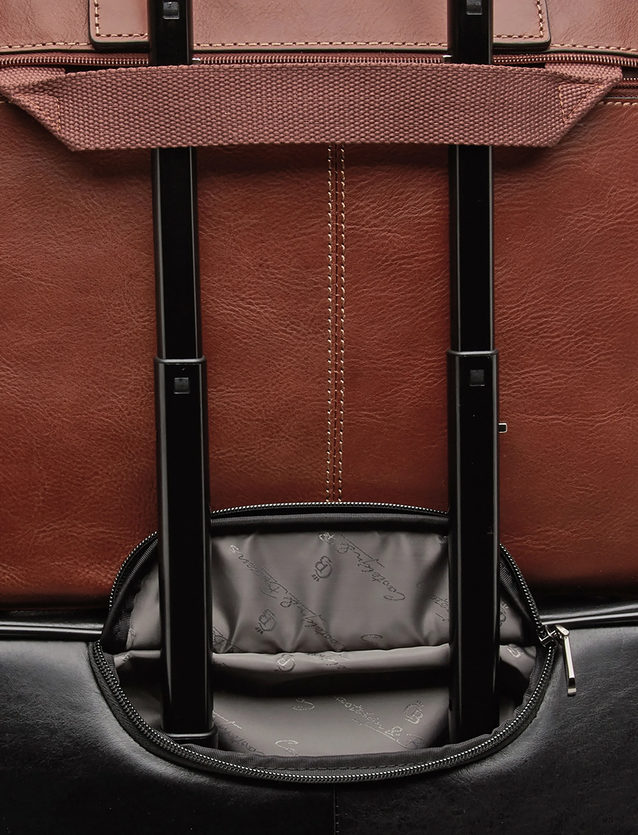 Castelijn & Beerens - VERONA Laptop Bag 15.6" double zip - computertasker - light brown - 3