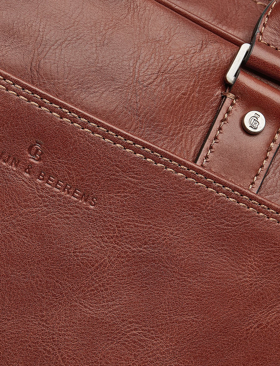 Castelijn & Beerens - VERONA Laptop Bag 15.6" double zip - computertasker - light brown - 5