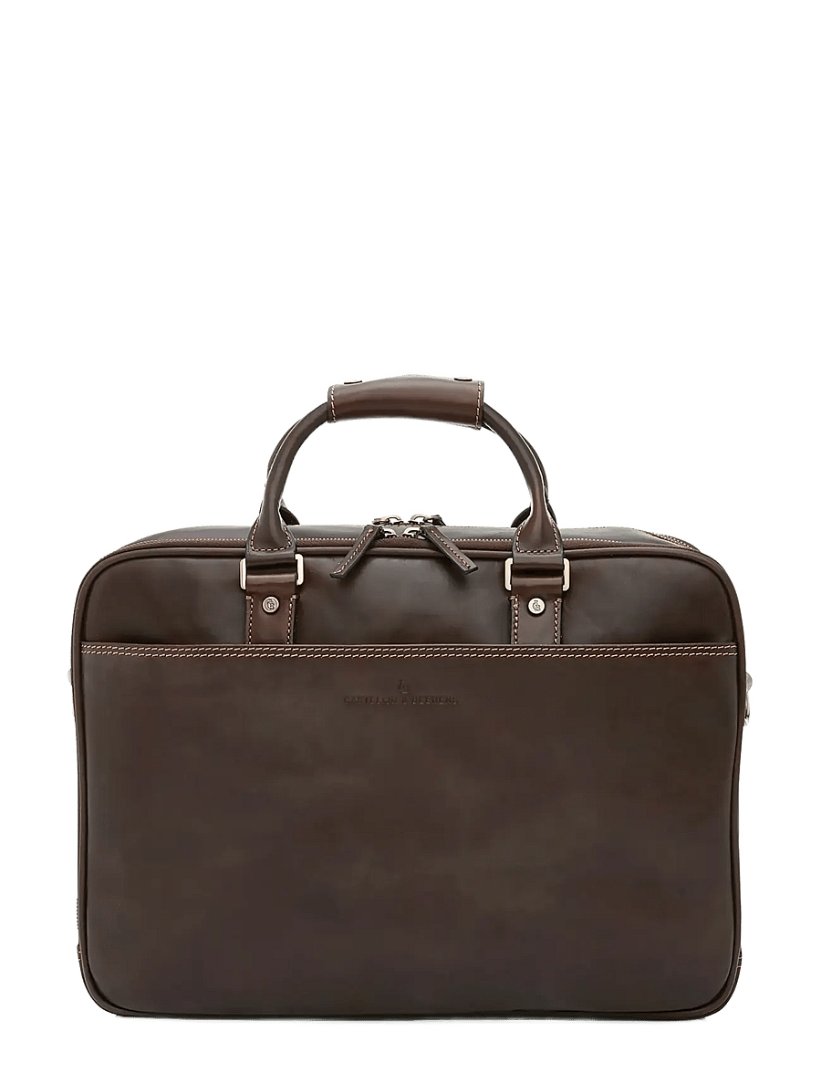 Castelijn & Beerens - VERONA Laptop Bag 15.6" double zip - tietokonelaukut - mocca - 0