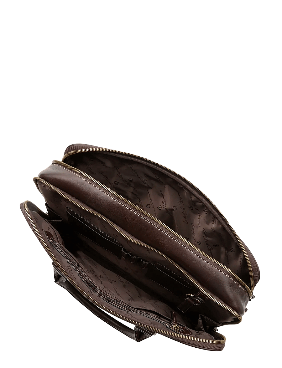 Castelijn & Beerens - VERONA Laptop Bag 15.6" double zip - tietokonelaukut - mocca - 2