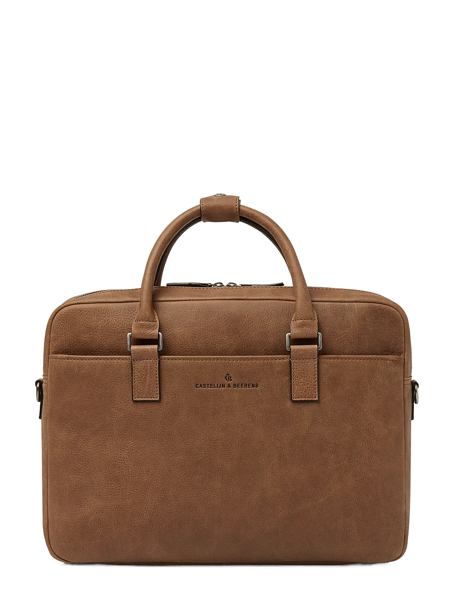 Castelijn & Beerens - CARISMA Laptop Bag 15,6" double zip - computertasker - cognac - 0