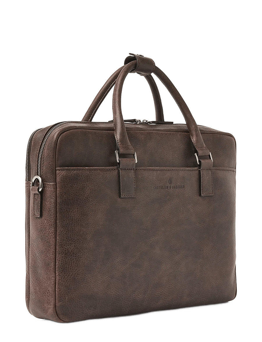 Castelijn & Beerens - CARISMA Laptop Bag 15,6" double zip - computertasker - mocca - 2