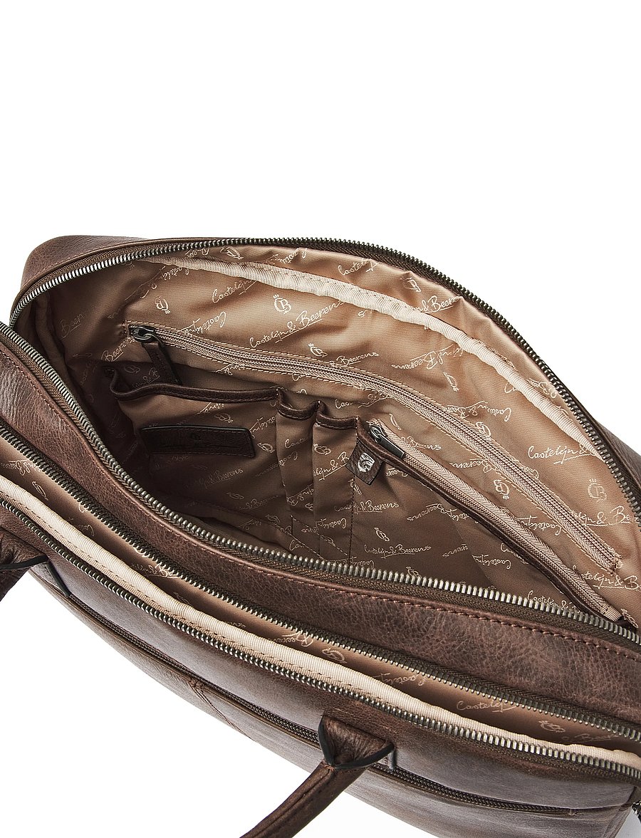 Castelijn & Beerens - CARISMA Laptop Bag 15,6" double zip - computertasker - mocca - 3