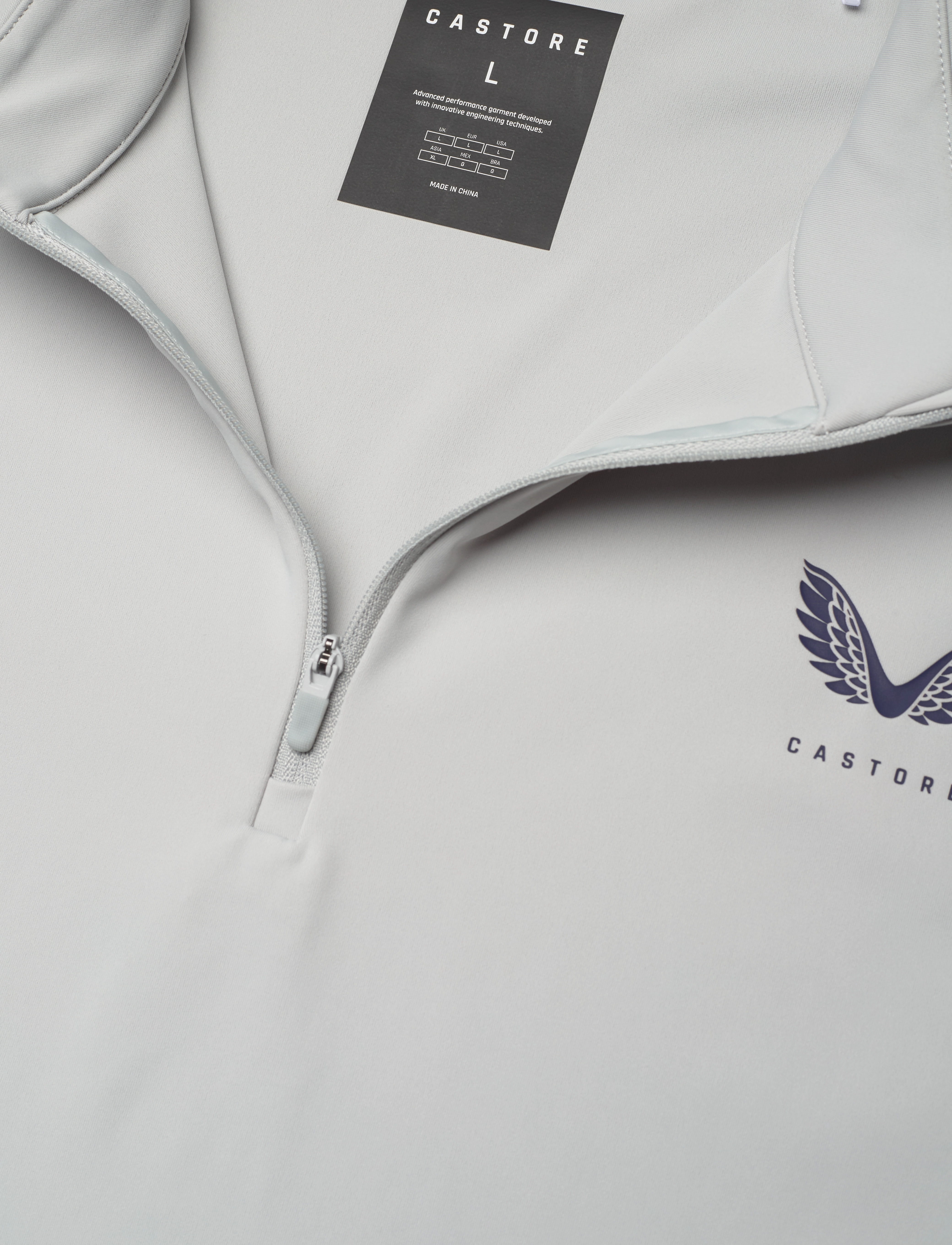 Castore - PERFORMANCE QUARTER ZIP - light steel - 2