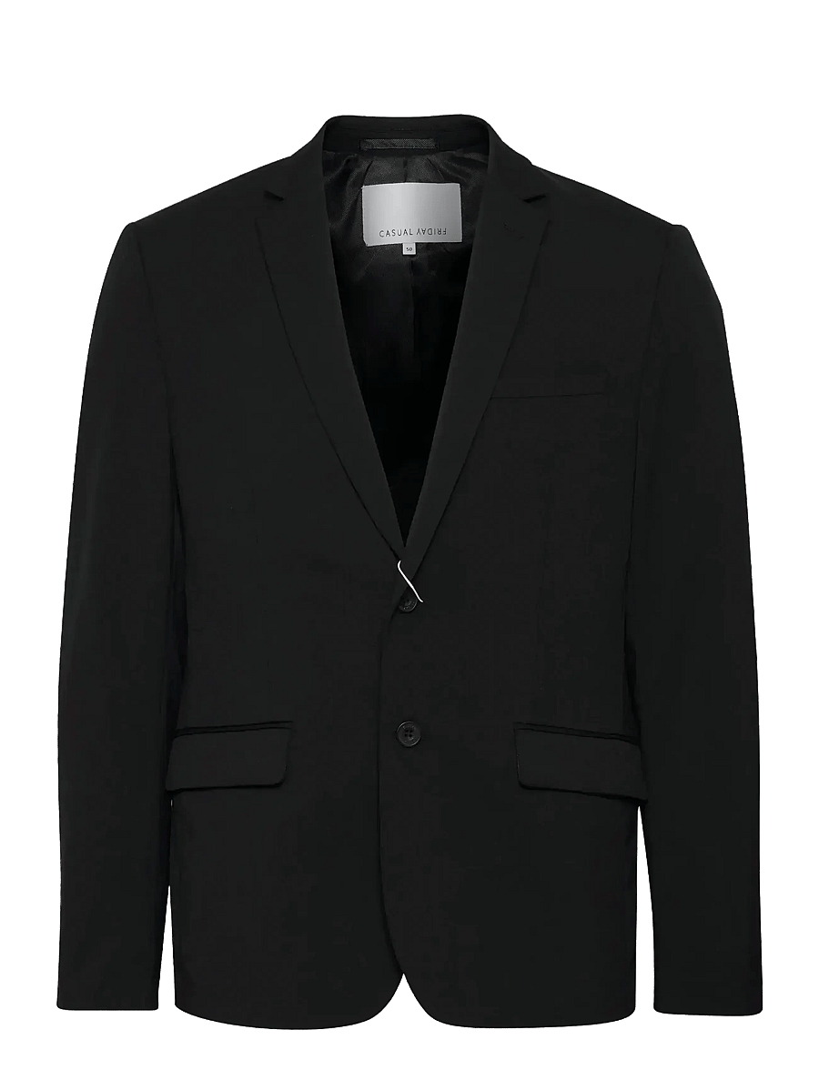 Casual Friday - CFBERND Blazer - enkeltradede blazere - black - 1