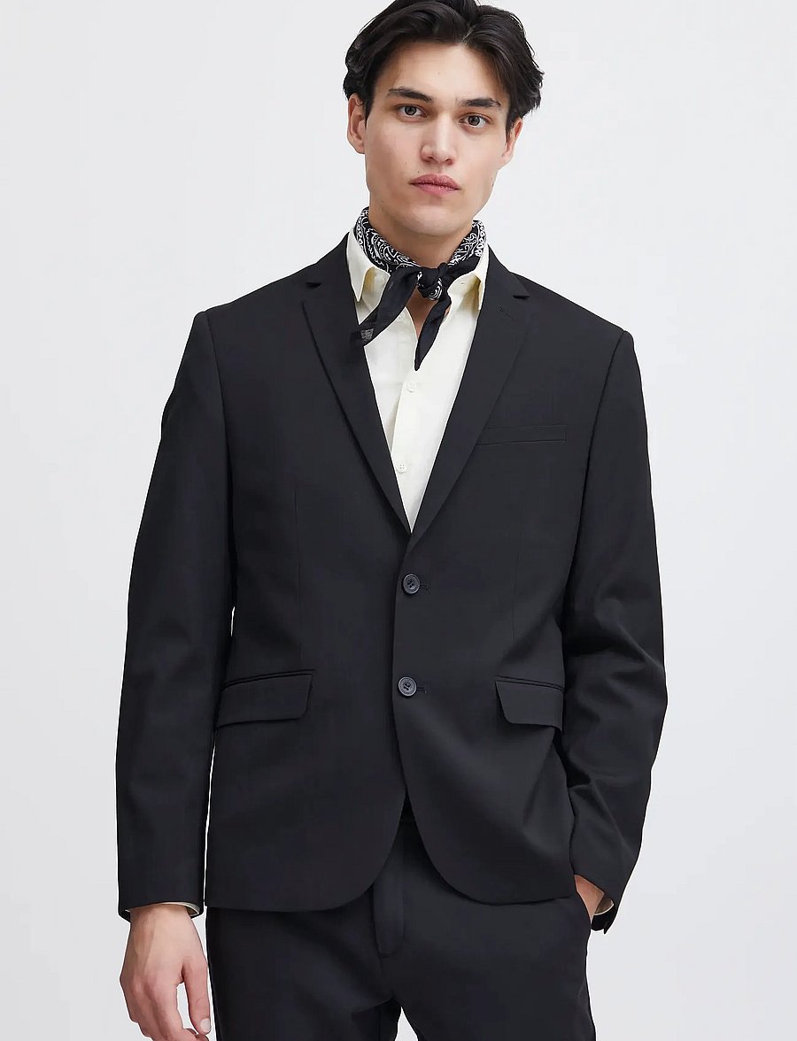 Casual Friday - CFBERND Blazer - enkeltradede blazere - black - 3