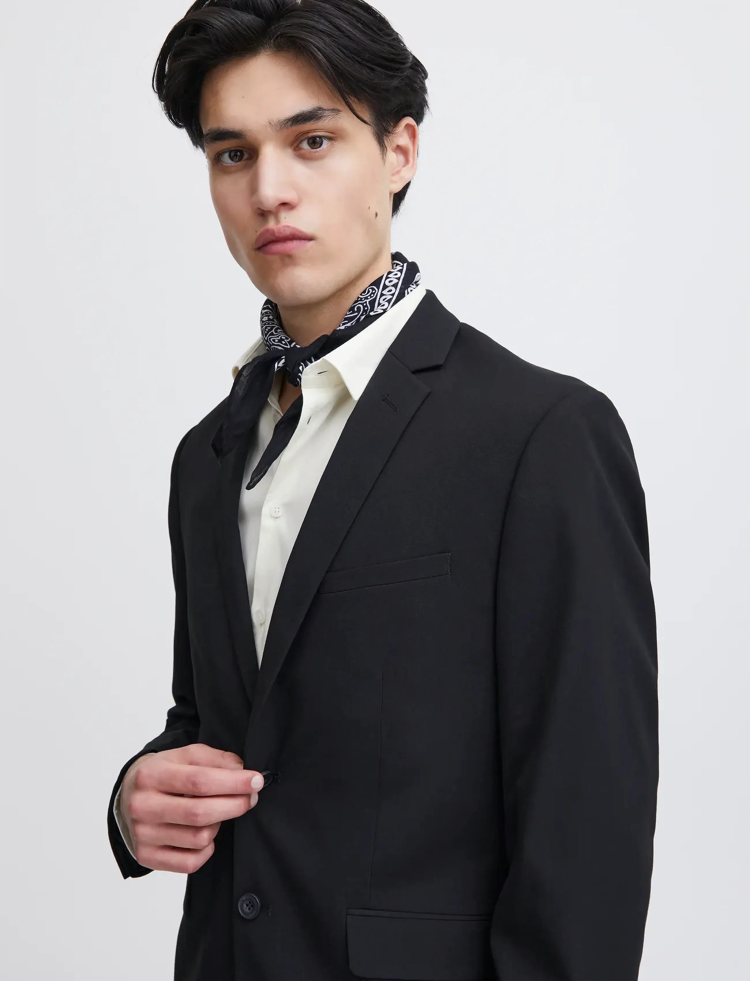 Casual Friday - CFBERND Blazer - enkeltradede blazere - black - 5