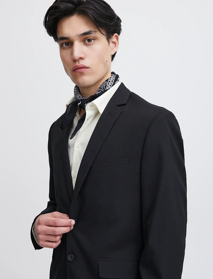 Casual Friday - CFBERND Blazer - enkeltradede blazere - black - 5