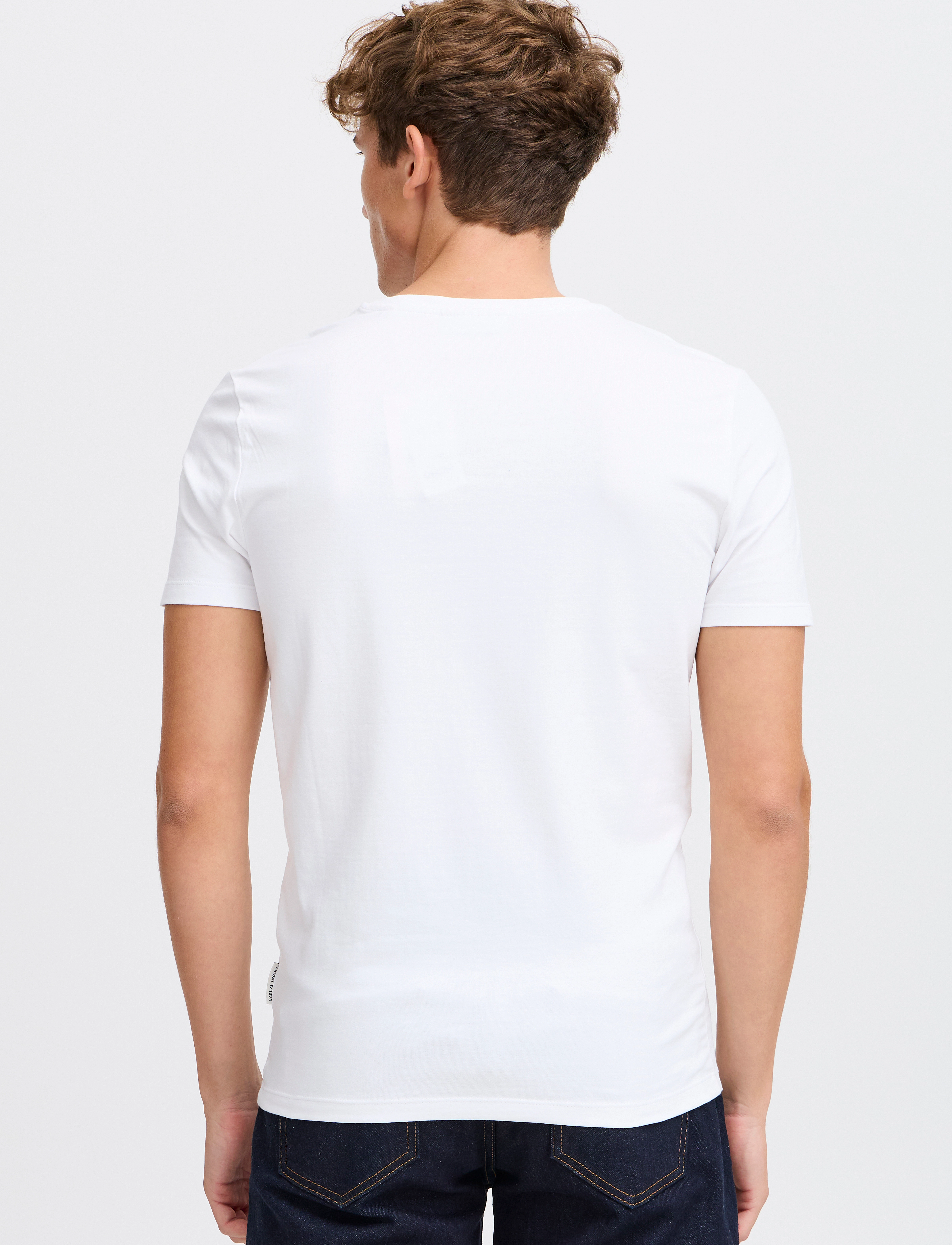 Casual Friday - CFLINCOLN V-neck tee - v-kaelusega t-särgid - bright white - 5