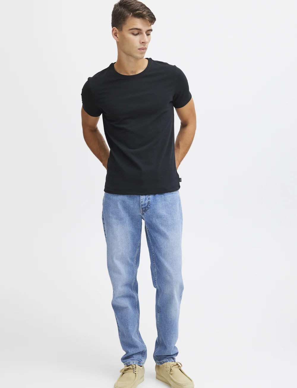 Casual Friday - CFDAVIDE crew neck tee - kortærmede t-shirts - night navy - 0