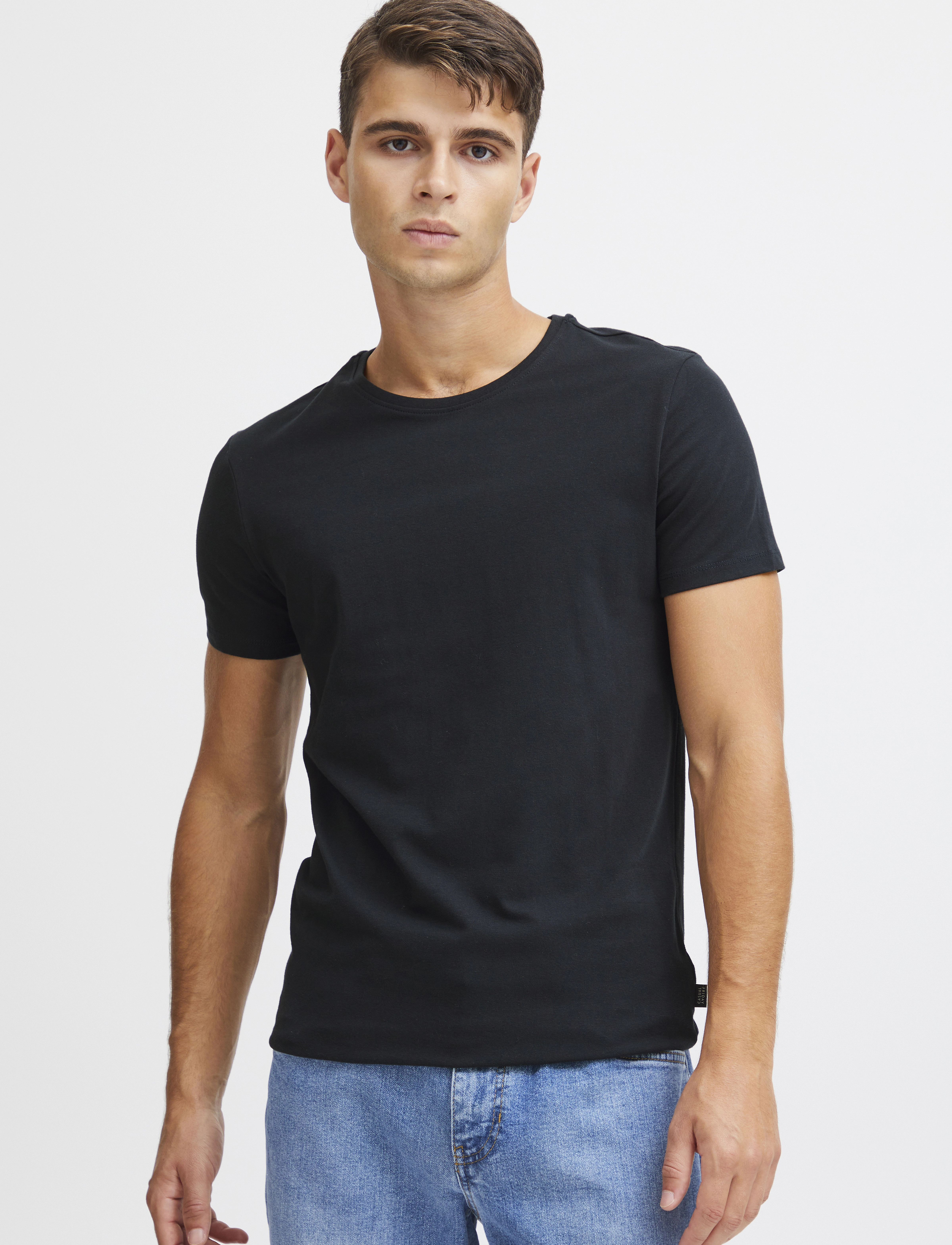 Casual Friday - CFDAVIDE crew neck tee - kortärmade t-shirts - night navy - 3