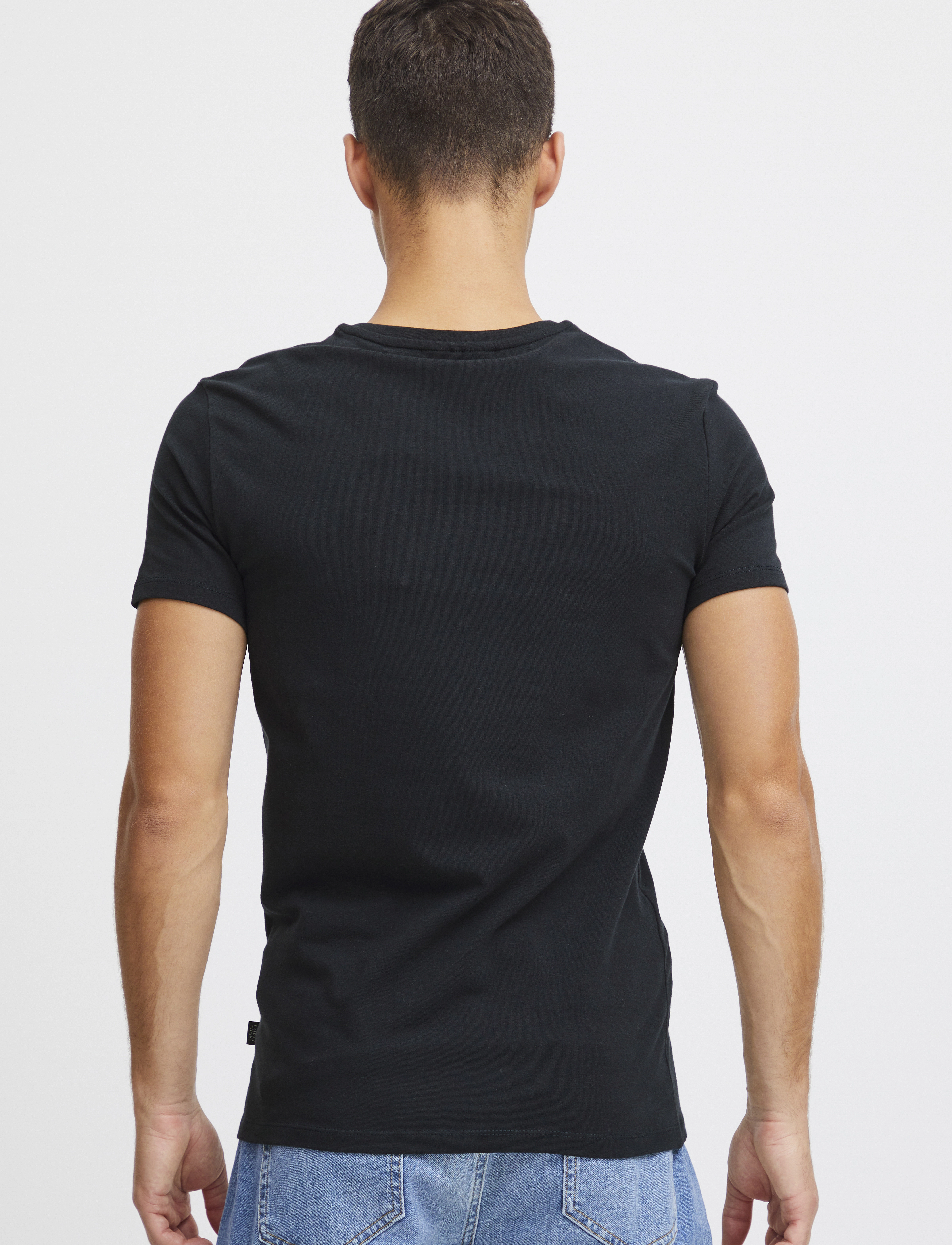Casual Friday - CFDAVIDE crew neck tee - kortärmade t-shirts - night navy - 4