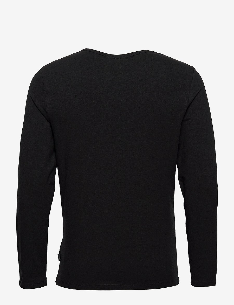 Casual Friday - CFTHEO LS tee - langærmede t-shirts - anthracite black - 2