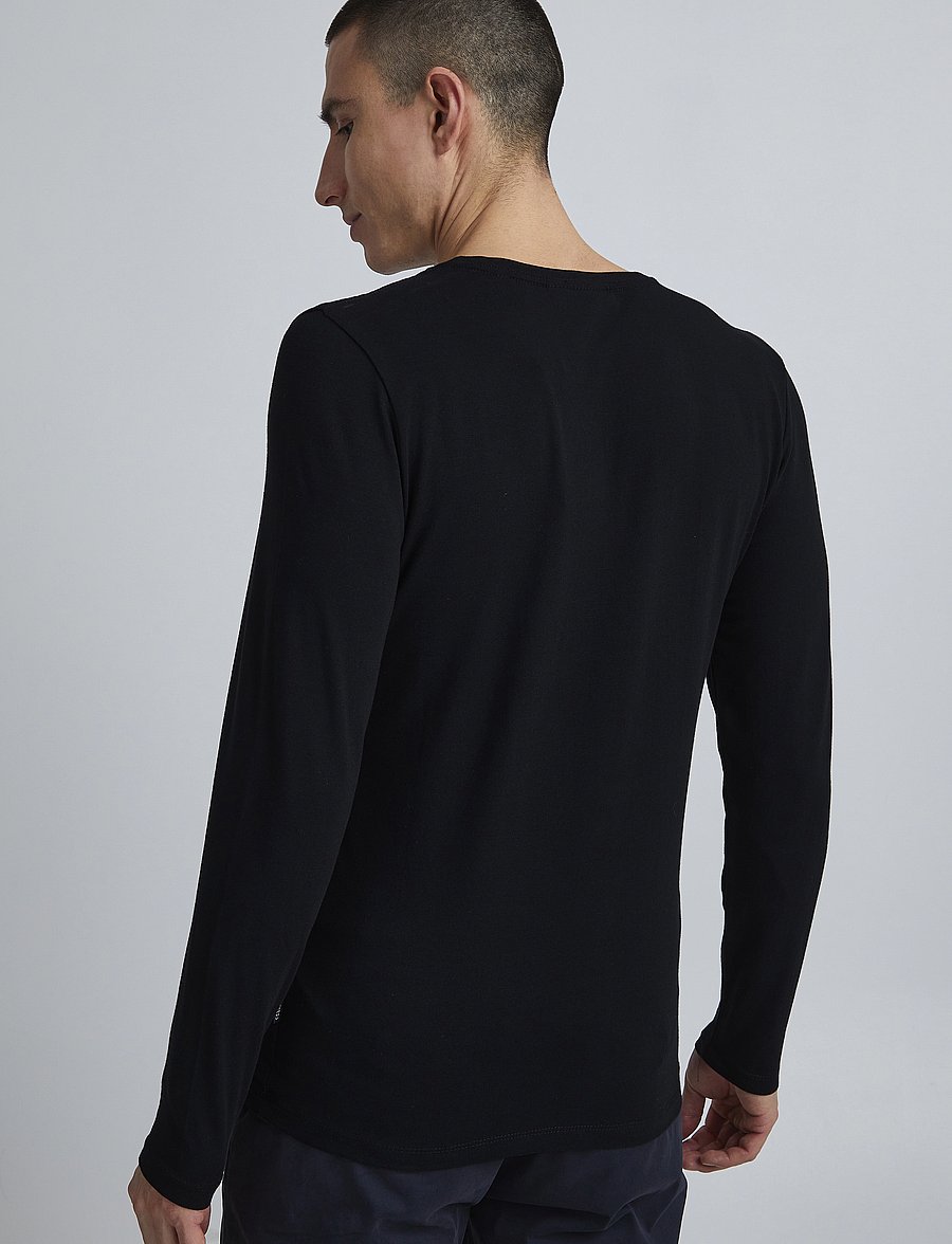 Casual Friday - CFTHEO LS tee - langærmede t-shirts - anthracite black - 5
