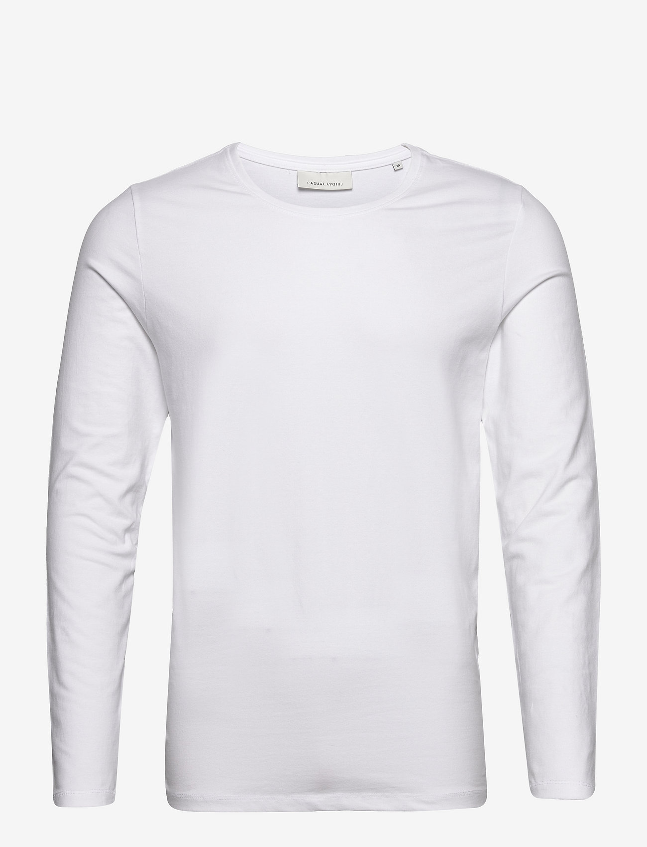 Casual Friday - CFTHEO LS tee - langærmede t-shirts - bright white - 1