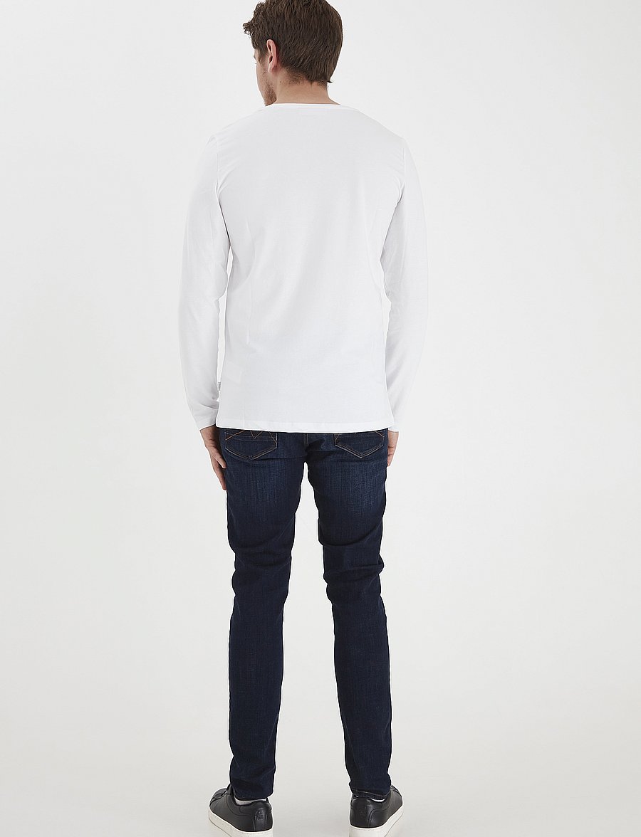 Casual Friday - CFTHEO LS tee - langärmelig - bright white - 3