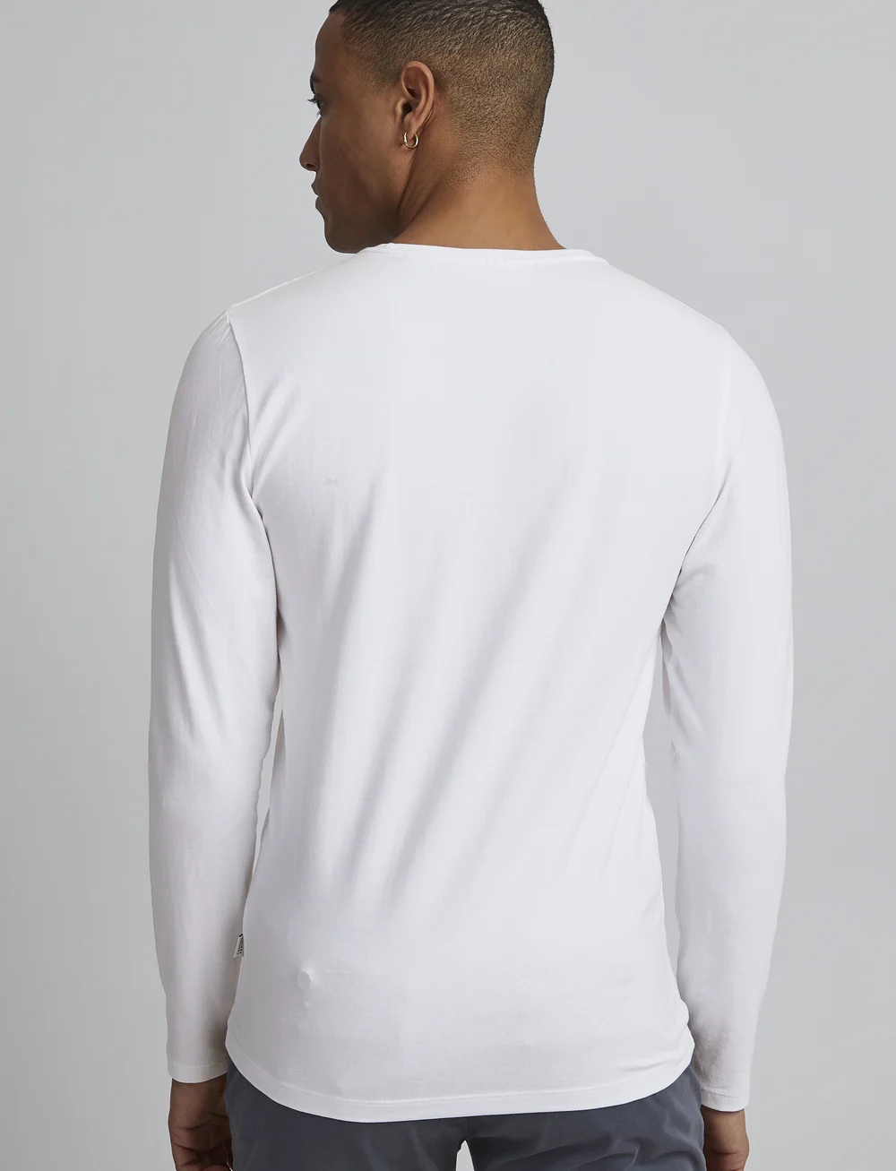Casual Friday - CFTHEO LS tee - long-sleeved t-shirts - bright white - 4