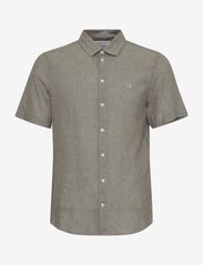 Casual Friday - CFAksel SS linen mix shirt - linskjorter - burnt olive - 0
