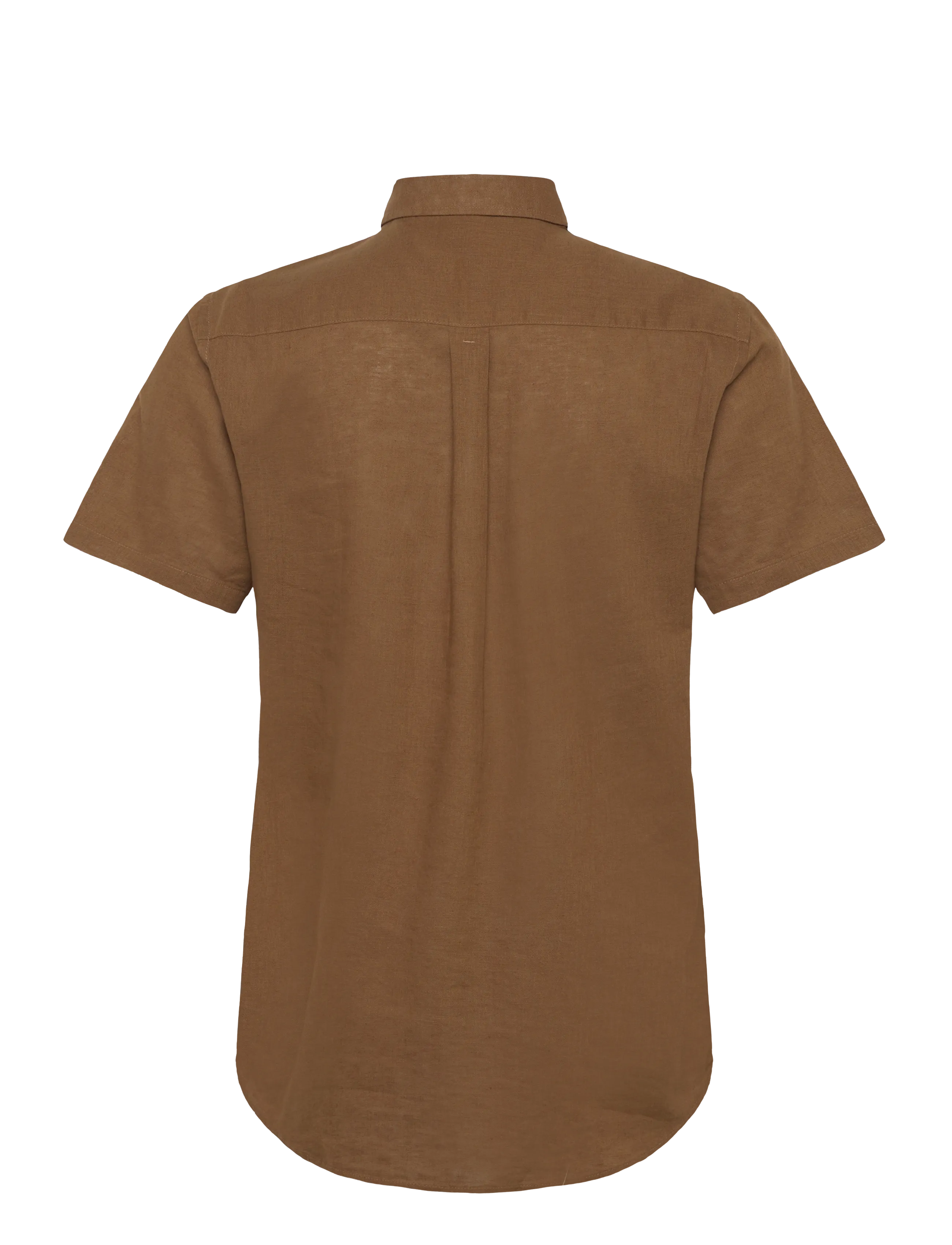Casual Friday - CFAKSEL SS linen mix shirt - hørskjorter - kangaroo - 1