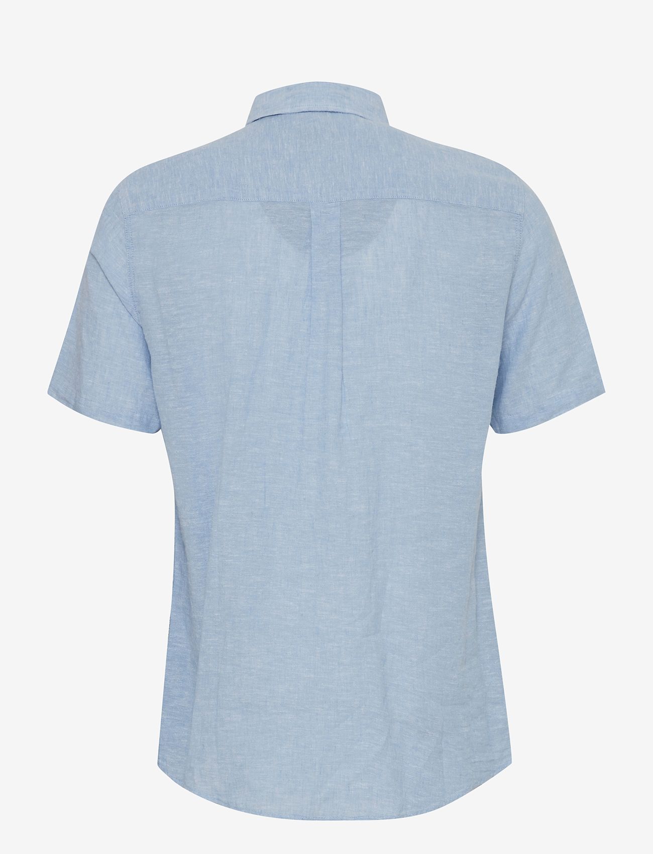 Casual Friday - CFAksel SS linen mix shirt - linneskjortor - silver lake blue - 1