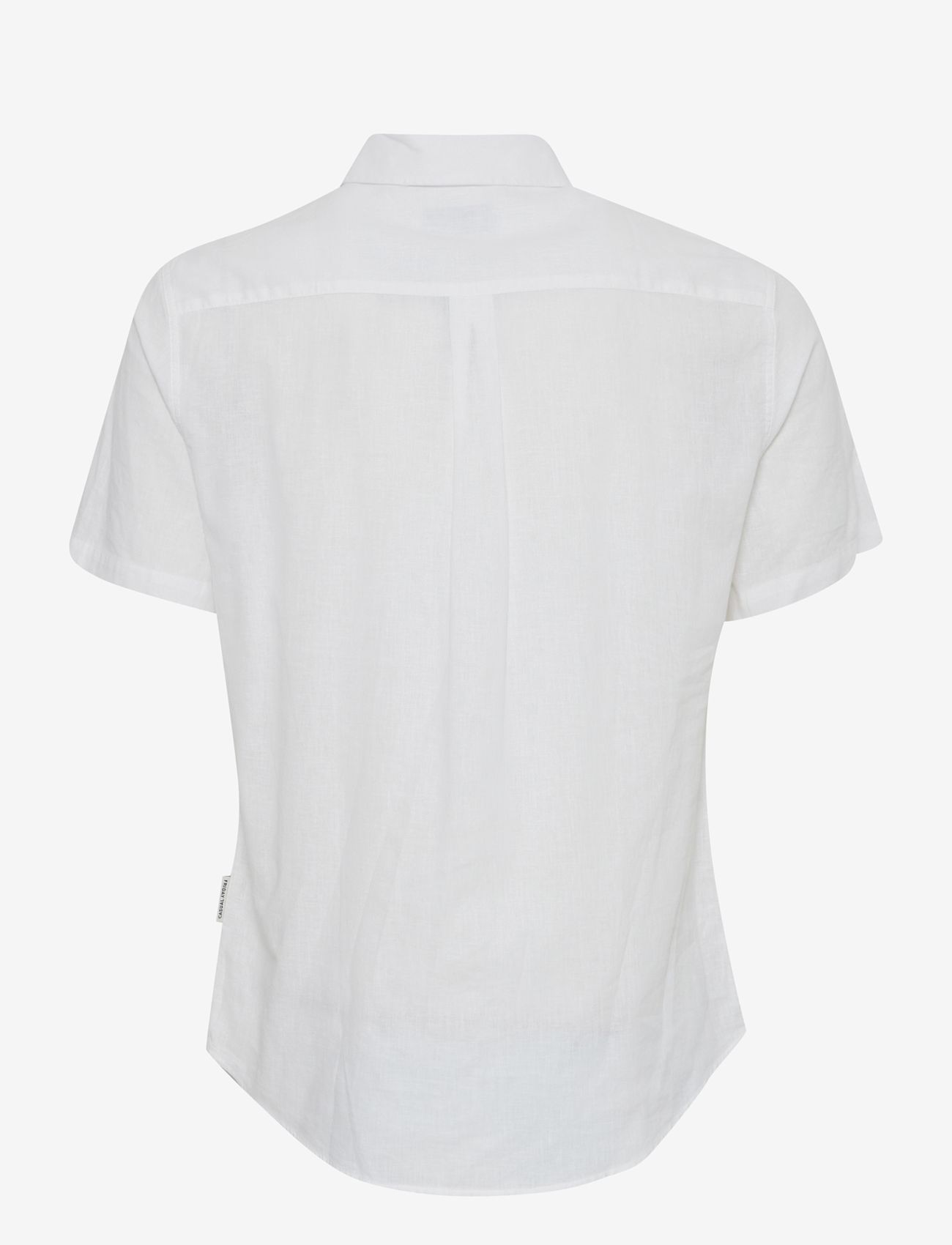 Casual Friday - CFAksel SS linen mix shirt - linskjorter - snow white - 1