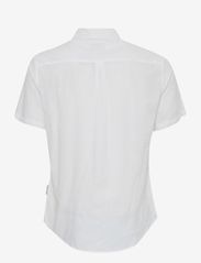 Casual Friday - CFAksel SS linen mix shirt - linskjorter - snow white - 1