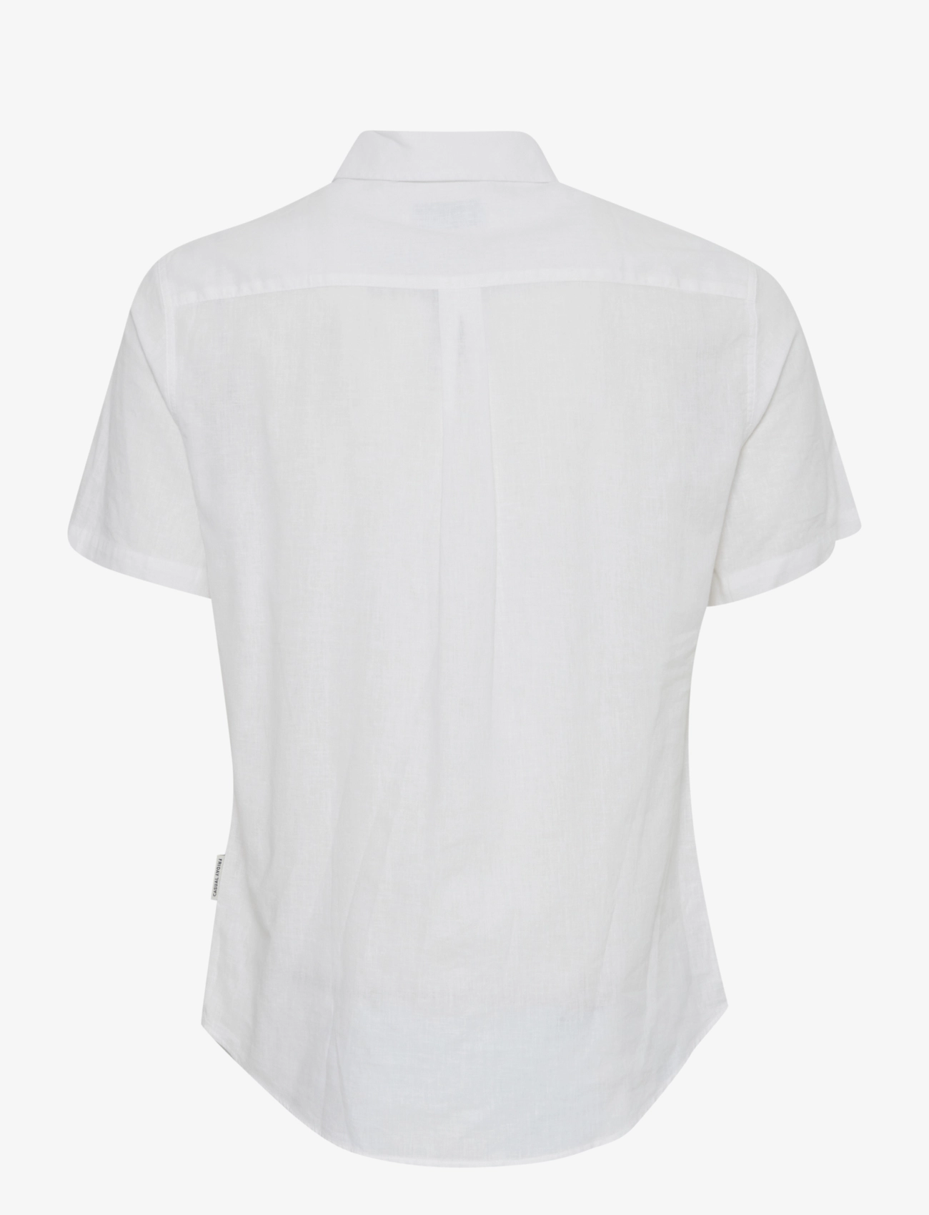 Casual Friday - CFAKSEL SS linen mix shirt - hørskjorter - snow white - 2