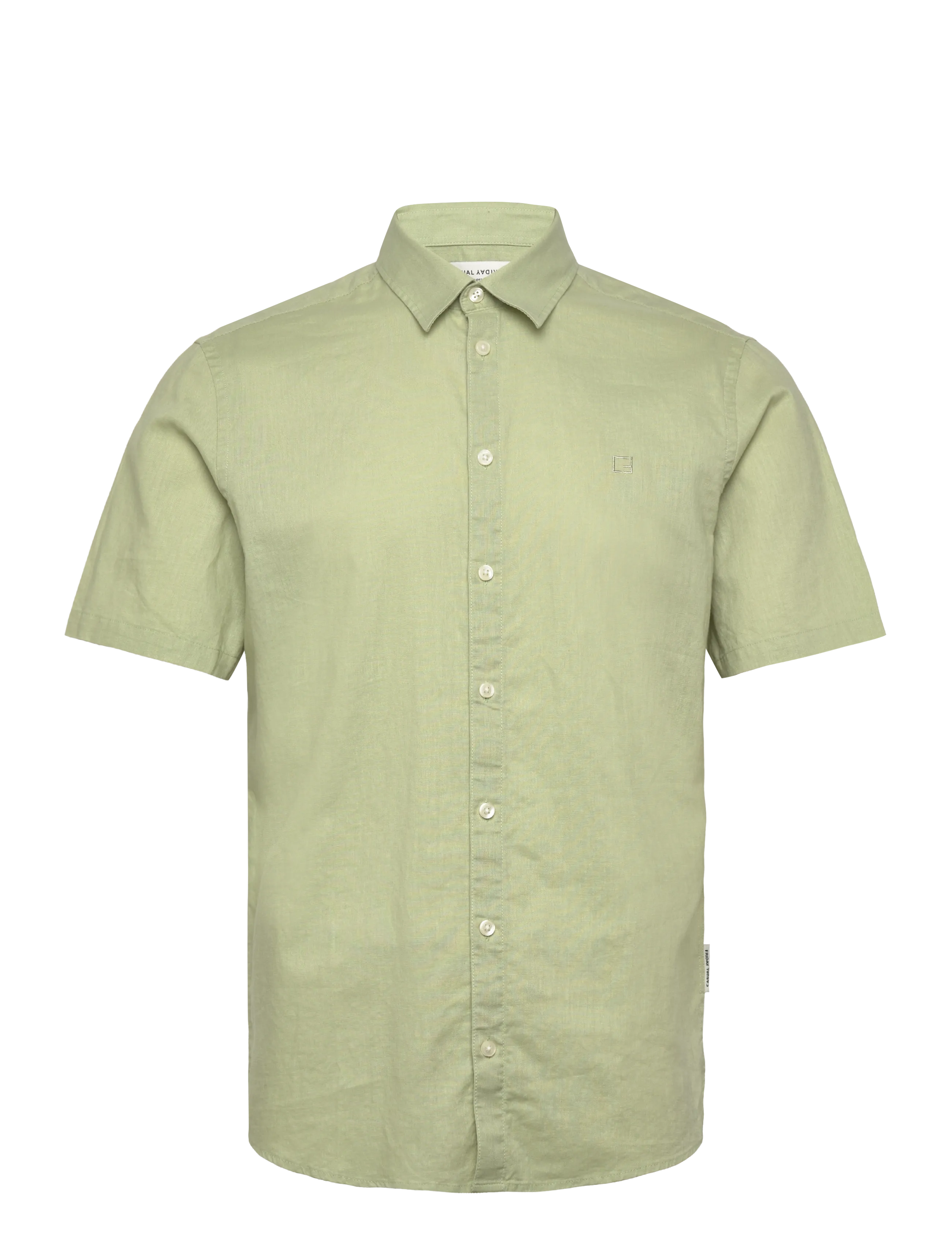 Casual Friday CFAKSEL SS LINEN MIX SHIRT - Kurzarmhemden - SWAMP / green