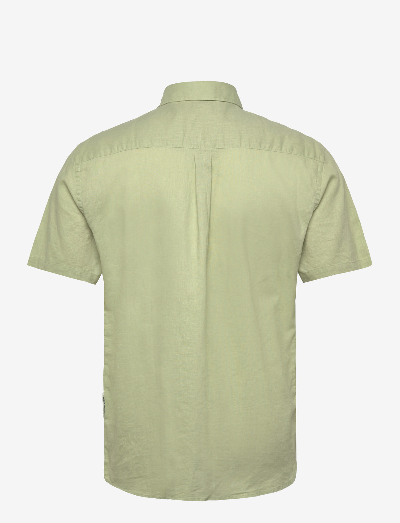 Casual Friday - CFAKSEL SS linen mix shirt - hørskjorter - swamp - 1