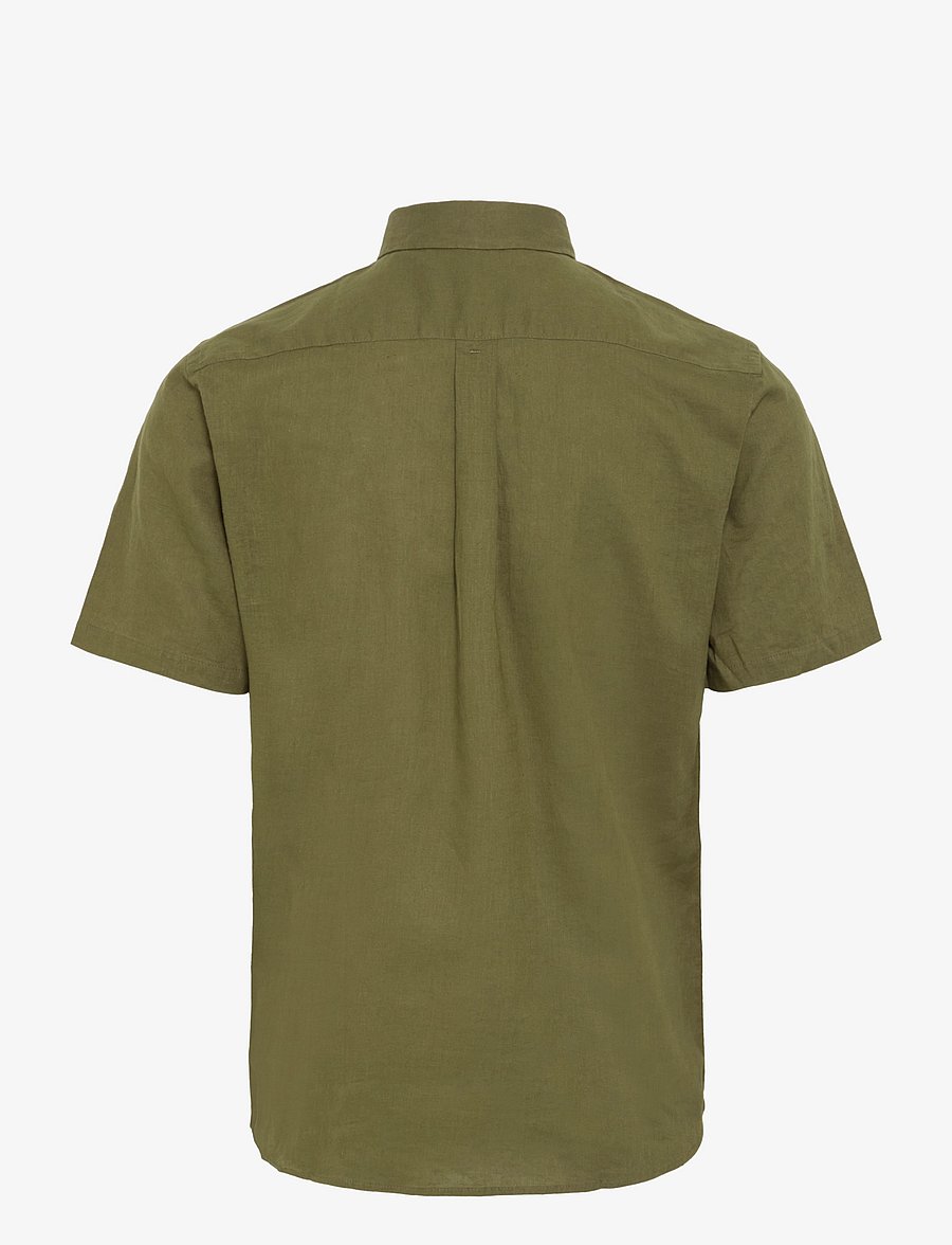 Casual Friday - CFAKSEL SS linen mix shirt - leinenhemden - winter moss - 2