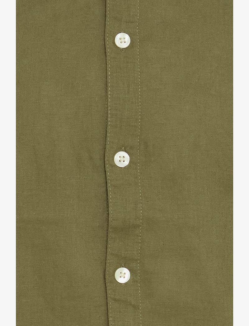 Casual Friday - CFAKSEL SS LINEN MIX SHIRT - hørskjorter - winter moss - 3