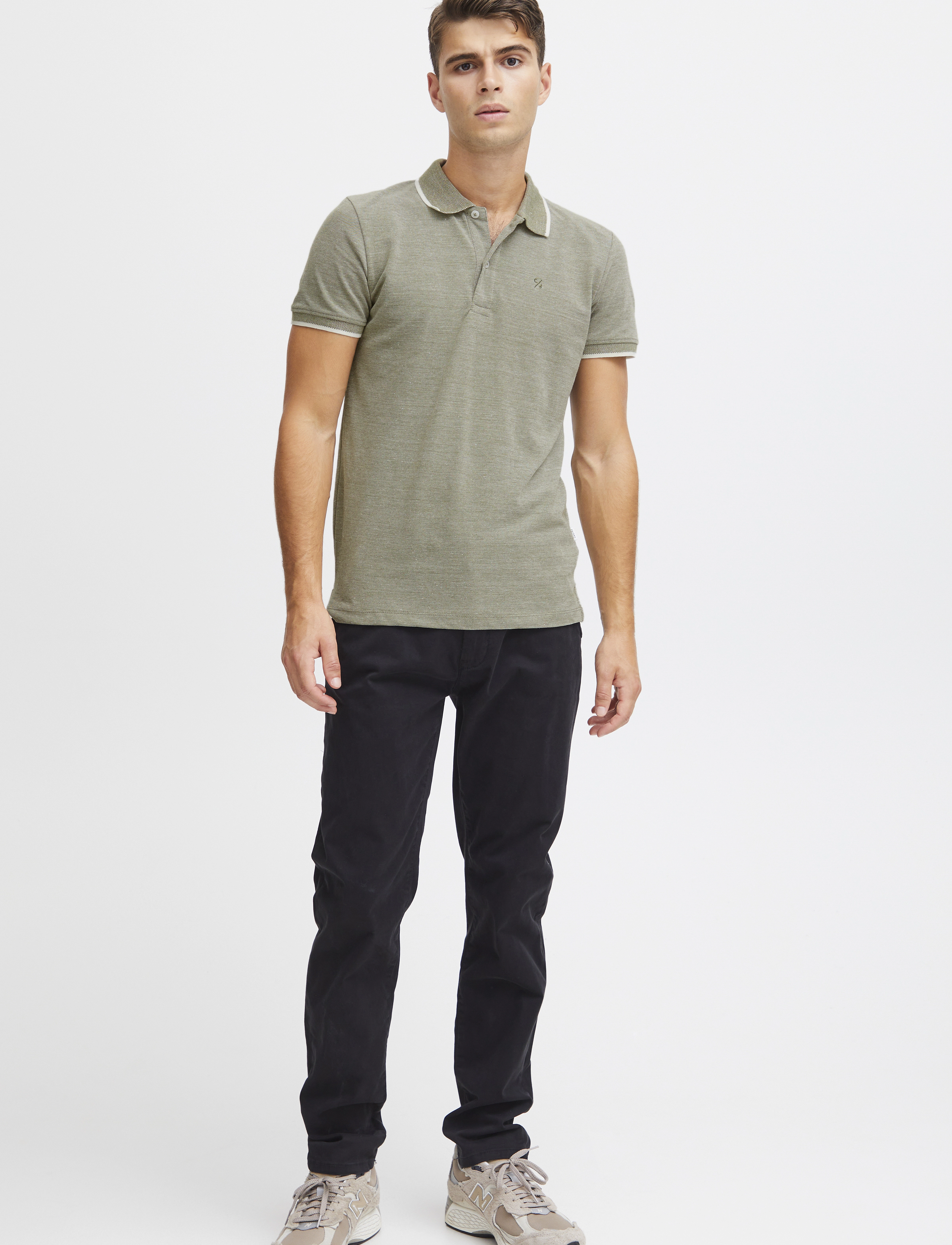 Casual Friday CFTRISTAN two tone polo shirt - Tarjoukset - SEA TURTLE / green