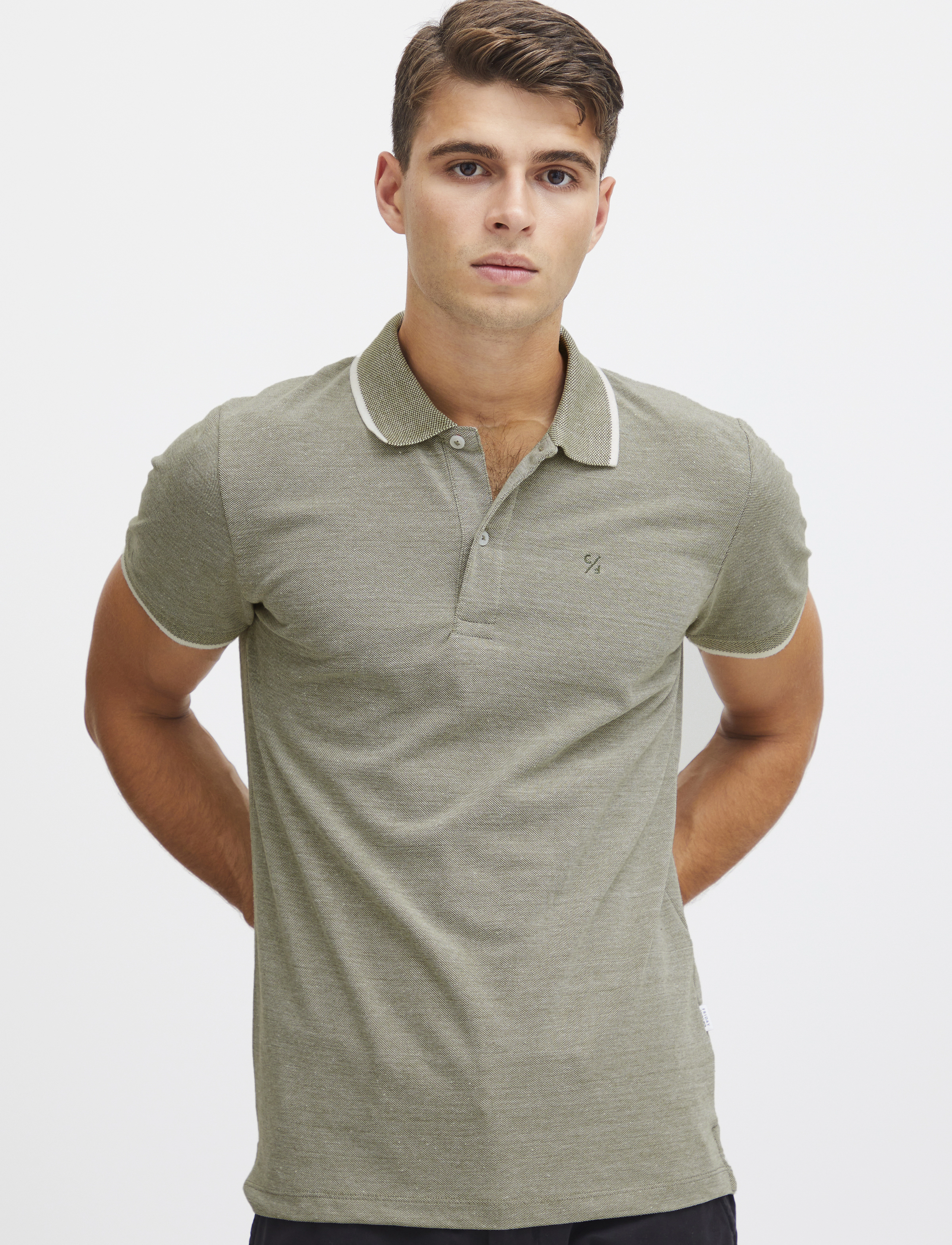 Casual Friday - CFTRISTAN two tone polo shirt - sea turtle - 3