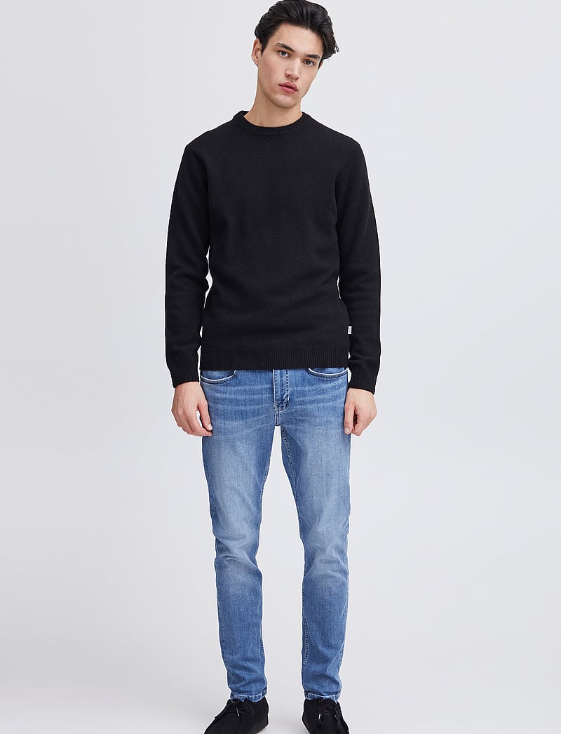 Casual Friday - CFKARL LAMBSWOOL CREW NECK KNI - rund hals - anthracite black - 0