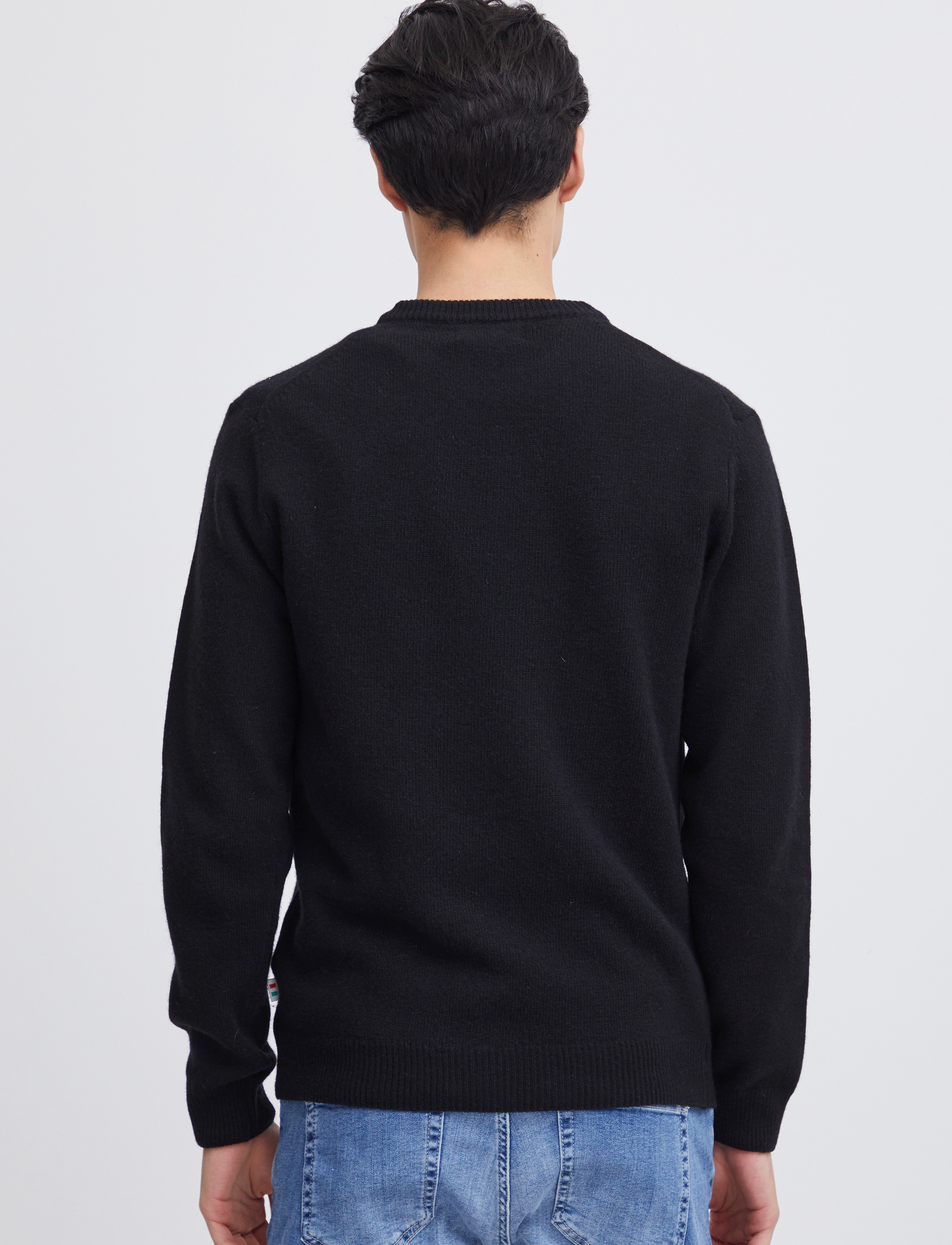 Casual Friday - CFKARL LAMBSWOOL CREW NECK KNI - Ümmarguse kaelusega kudumid - anthracite black - 4