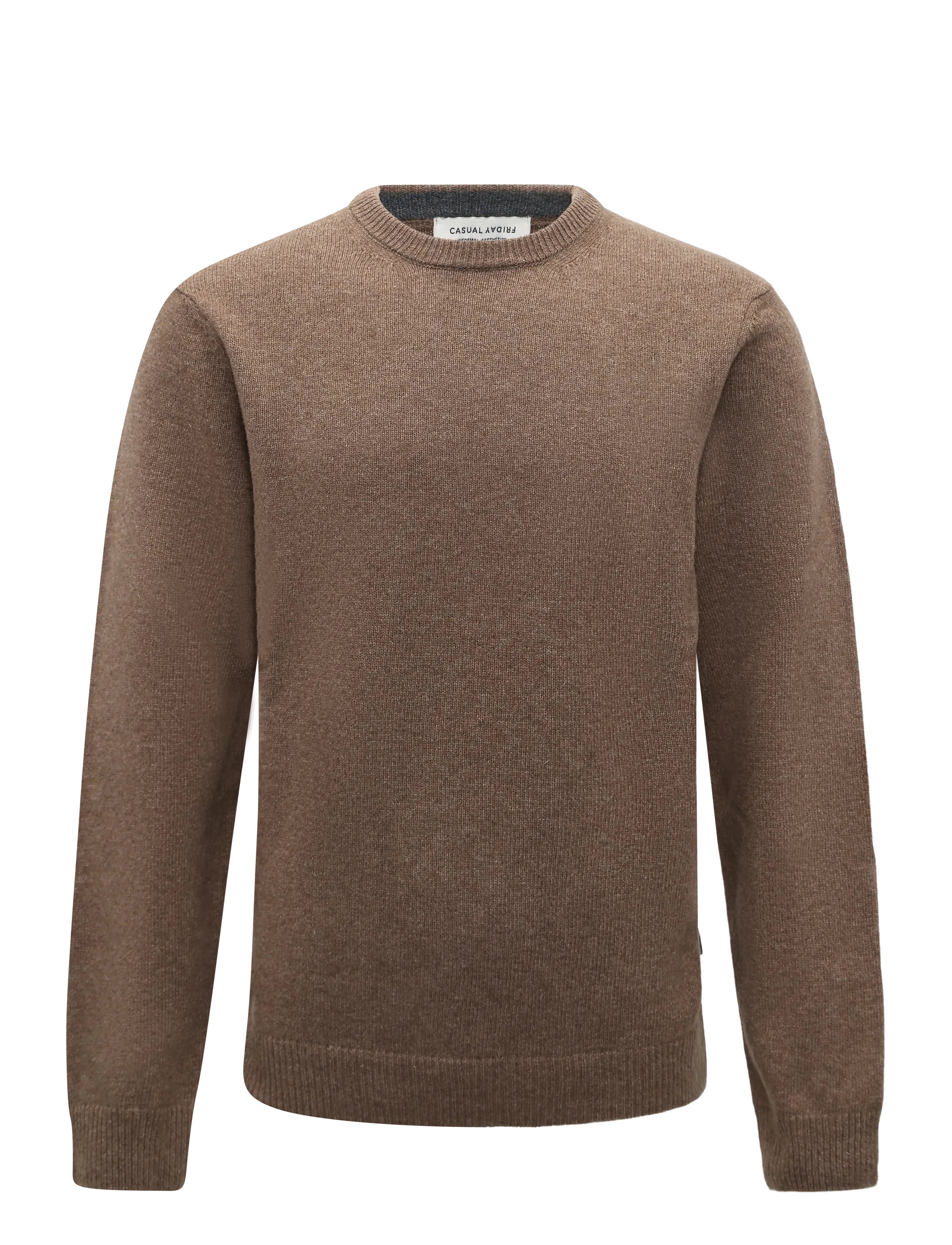 Casual Friday CFKARL LAMBSWOOL KNIT - Rundhalsad - CHOCOLATE CHIP MELANGE / brown
