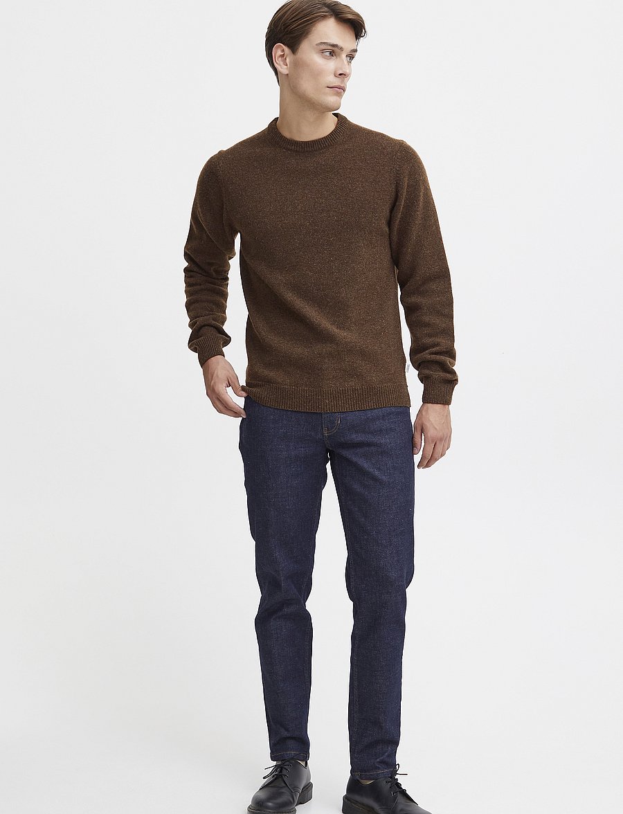 Casual Friday - CFKARL LAMBSWOOL KNIT - rundhals - demitasse melange - 0