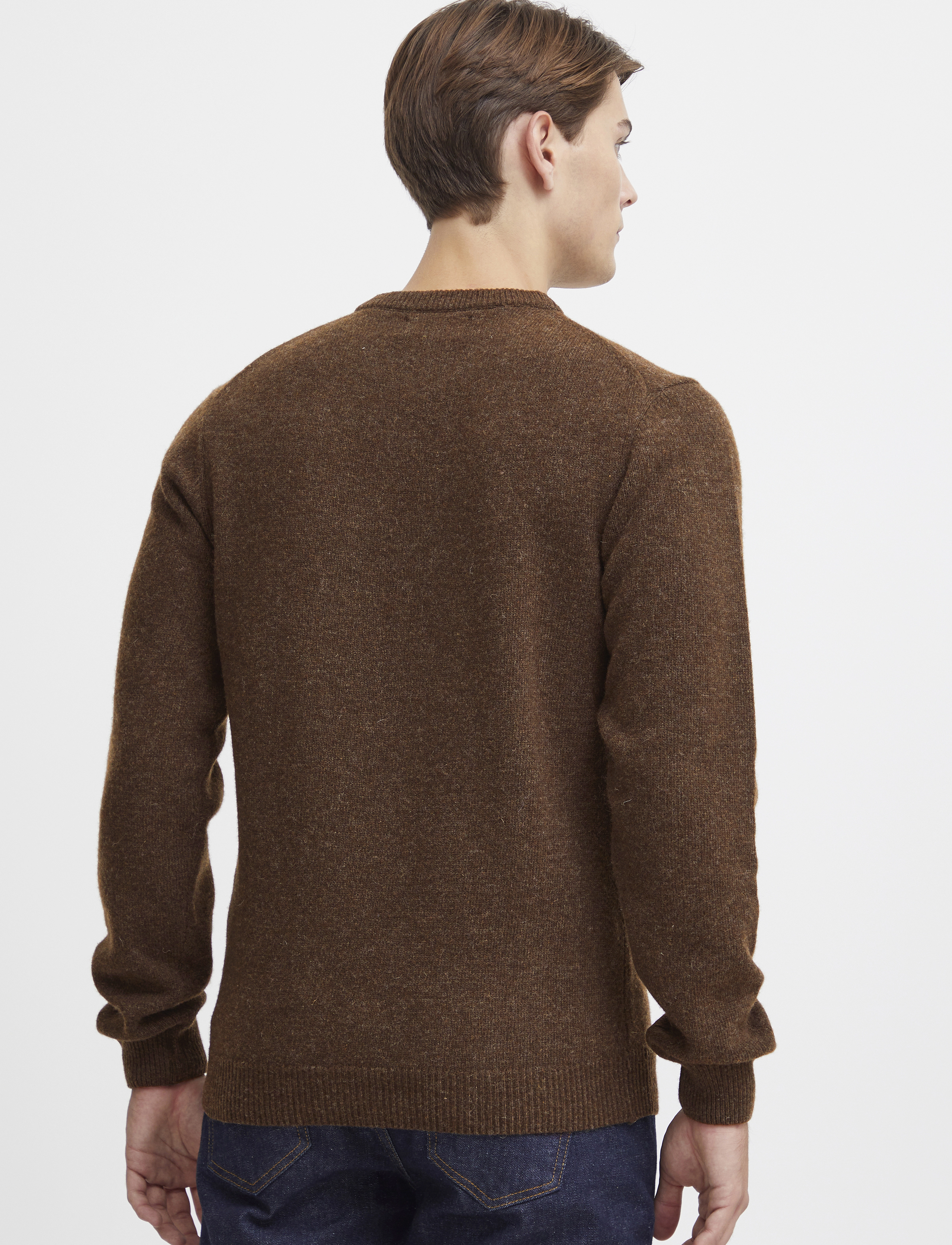 Casual Friday - CFKARL LAMBSWOOL KNIT - rundhalsad - demitasse melange - 4