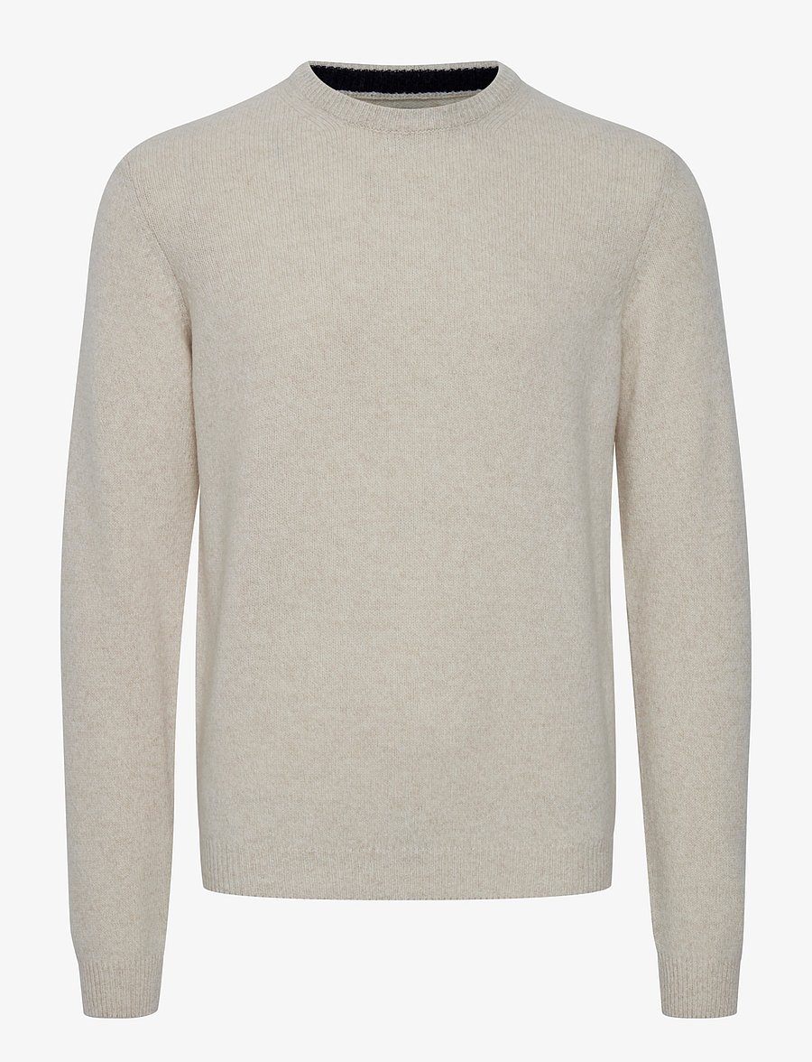 Casual Friday - CFKARL LAMBSWOOL KNIT - rundhalsad - light sand melange - 0